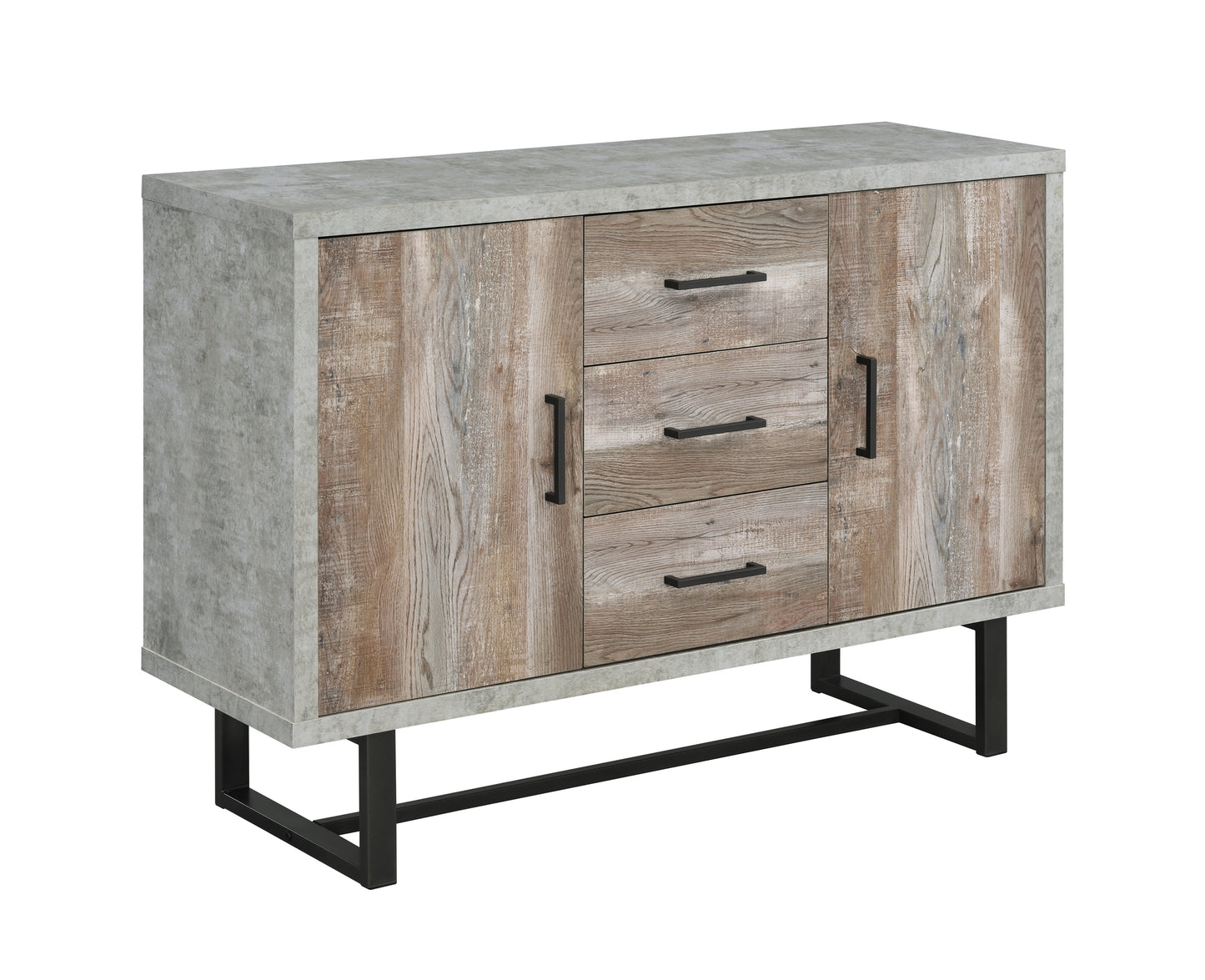 Abelardo 3-drawer Engineered Wood Cabinet Weathered Oak