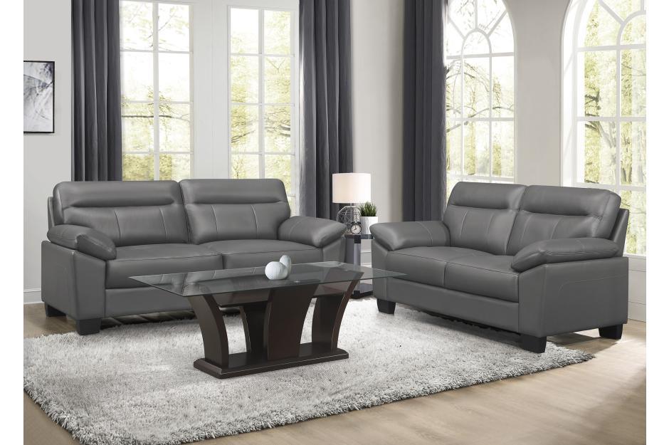 Homelegance - Denizen 2 Piece Sofa Set In Dark Gray - 9537Dgy-3-2 - ATL FURNITURE