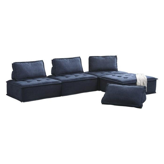 Homelegance - Ulrich 4-Piece Modular Sectional In Blue - 9545Bu*4 - ATL FURNITURE