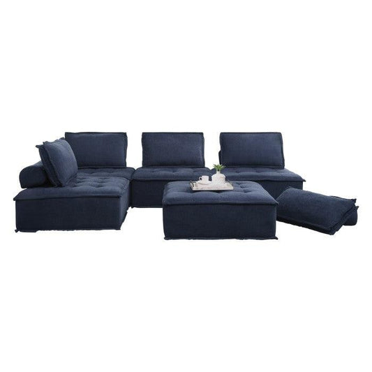 Homelegance - Ulrich 5-Piece Modular Sectional In Blue - 9545Bu*5 - ATL FURNITURE