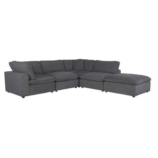 Homelegance - Guthrie 5-Piece Modular Sectional With Ottoman In Gray - 9546Gy*5Ot - ATL FURNITURE