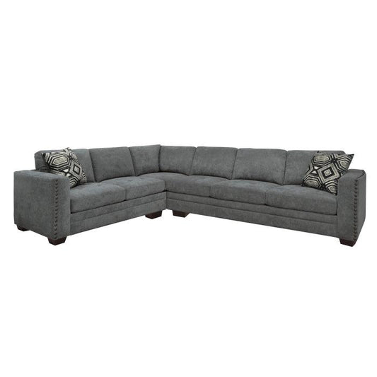 Homelegance - Sidney 2-Piece Sectional With Usb Ports In Gray - 9212Gry*23L3R - ATL FURNITURE