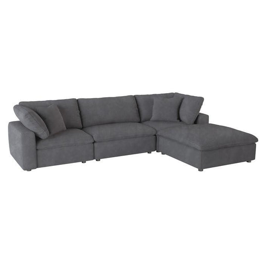 Homelegance - Guthrie 4-Piece Modular Sectional With Ottoman In Gray - 9546Gy*4Ot - ATL FURNITURE