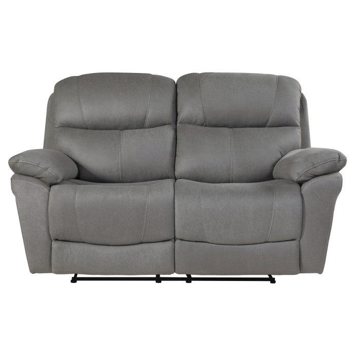 Homelegance - Longvale Double Reclining Love Seat In Gray - 9580Gy-2 - ATL FURNITURE