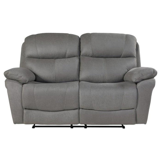 Homelegance - Longvale Double Reclining Love Seat In Gray - 9580Gy-2 - ATL FURNITURE