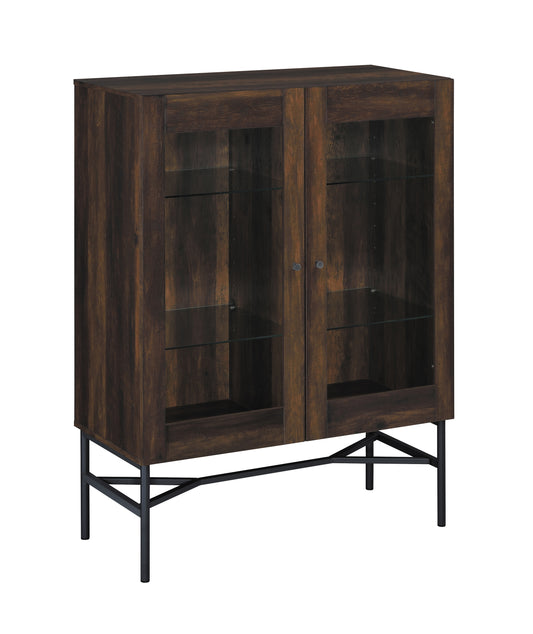 Bonilla 2-door Engineered Wood Cabinet Dark Pine