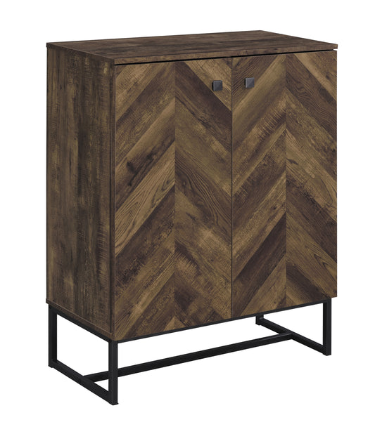 Carolyn 2-door Engineered Wood Accent Cabinet Rustic Oak