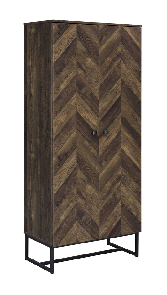 Carolyn 2-door Engineered Wood Accent Cabinet Rustic Oak