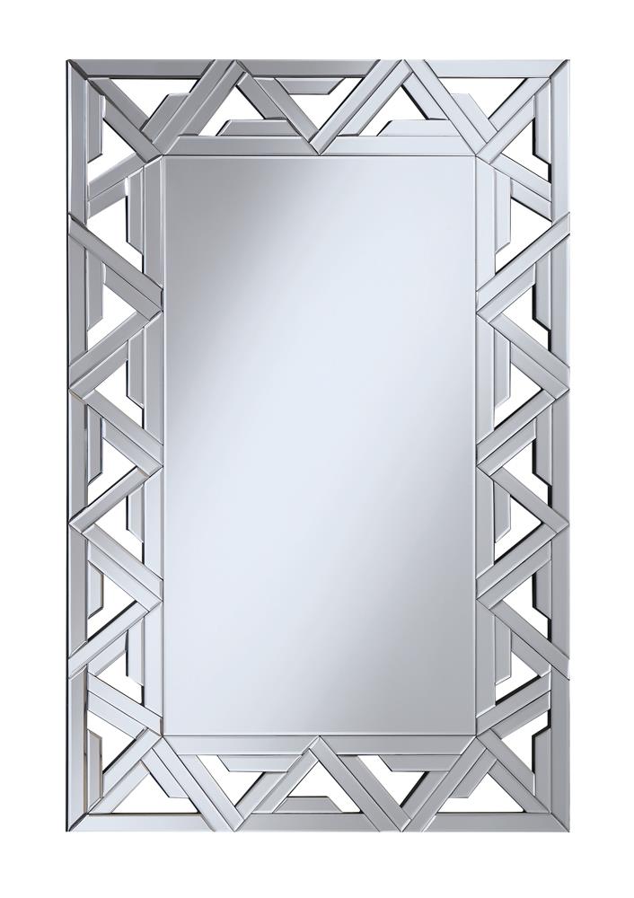 G960089 Contemporary Silver Wall Mirror - ATL FURNITURE