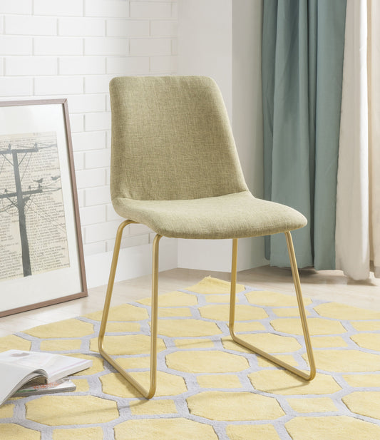 Mimosa Light Green Fabric & Gold Accent Chair - ATL FURNITURE