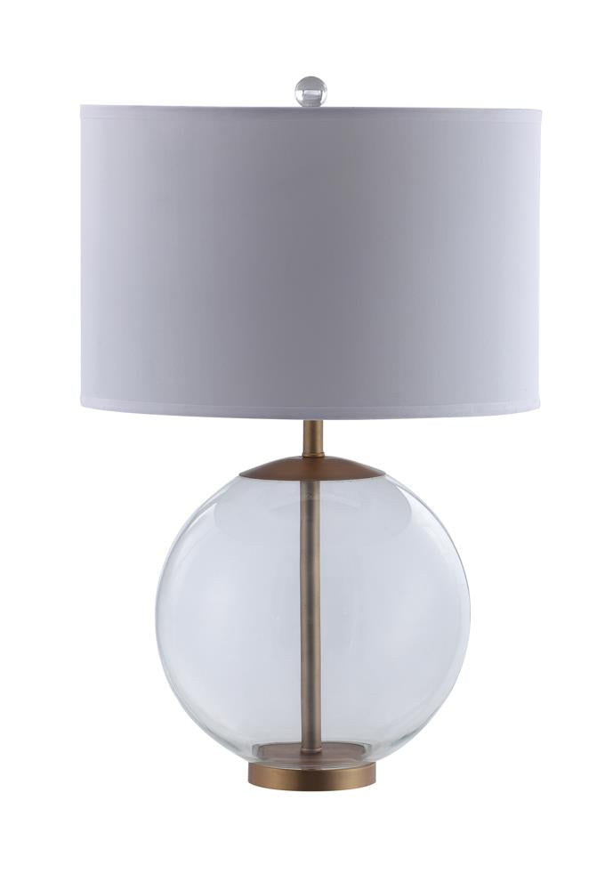 White and Clear Table Lamp - ATL FURNITURE