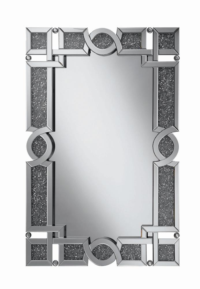 Ornate Silver Wall Mirror - ATL FURNITURE