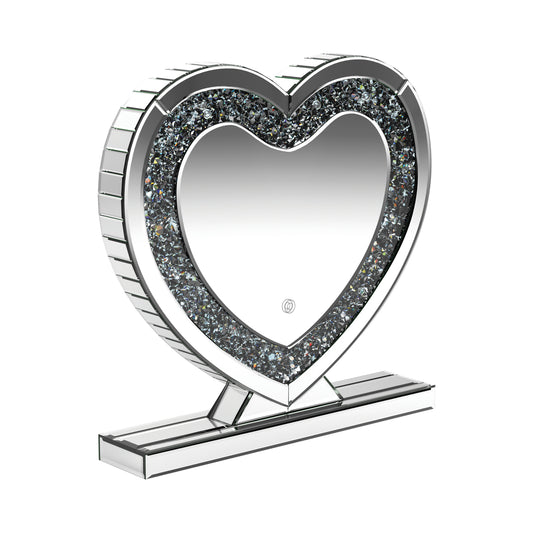 Euston Heart Shaped Vanity Mirror Silver