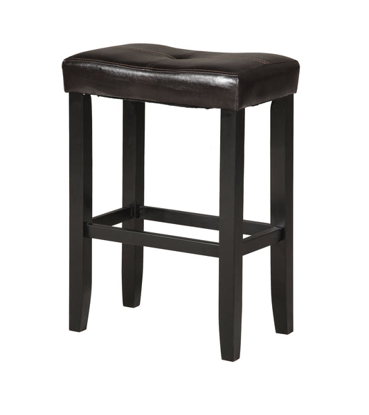 Micha Espresso PU & Black Counter Height Stool - ATL FURNITURE