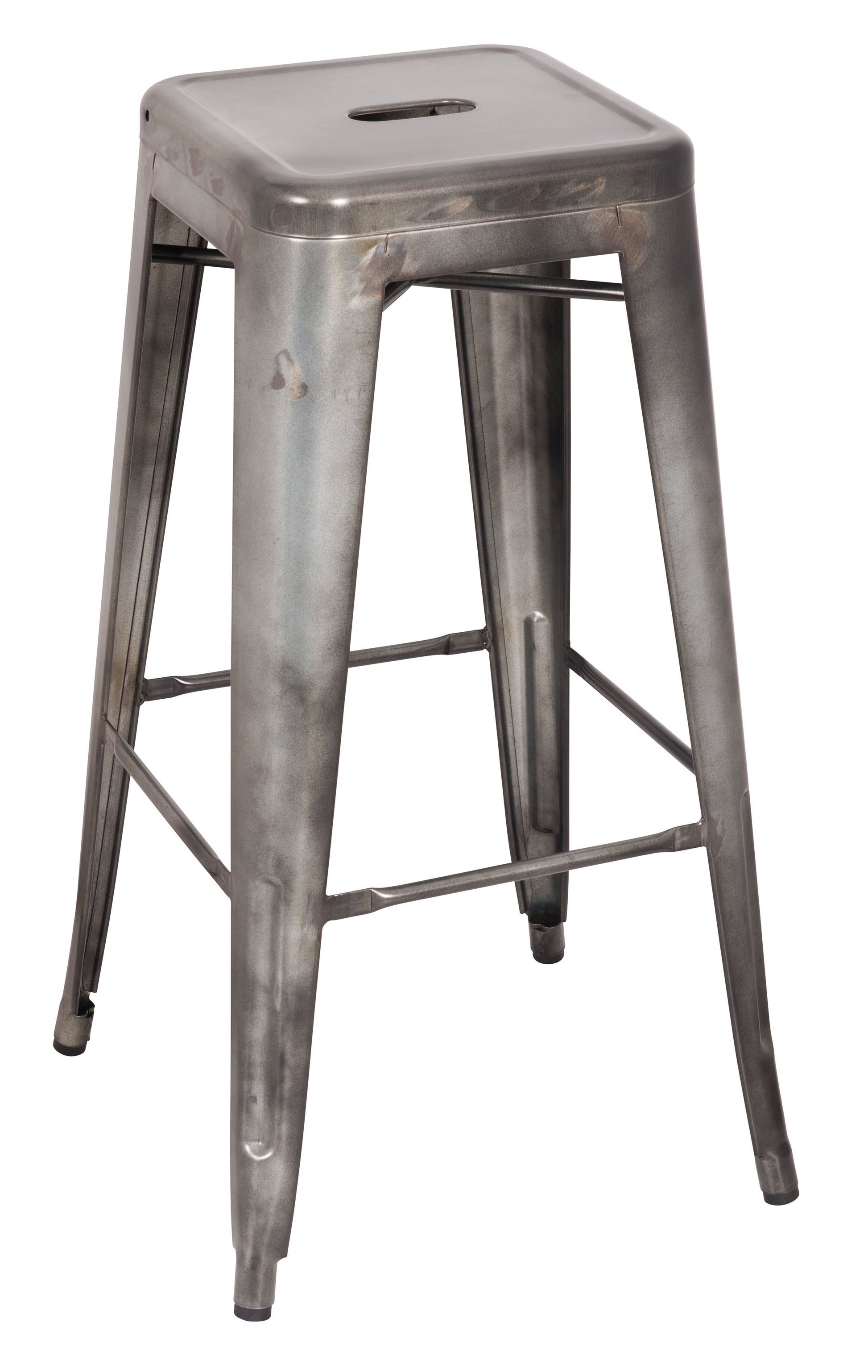 Kiara Antique Silver Bar Stool - ATL FURNITURE