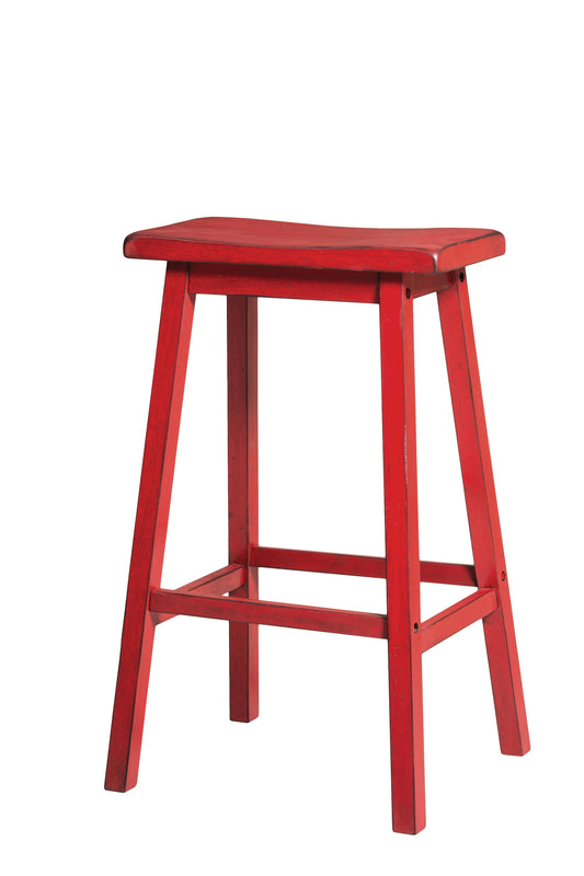 Gaucho Antique Red Bar Stool - ATL FURNITURE