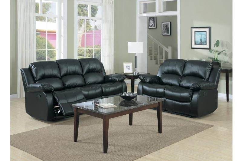 Homelegance - Granley Black 2 Piece Sofa Set - 9700Blk-3-2 - ATL FURNITURE