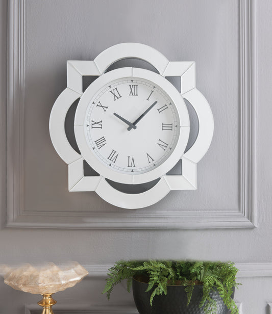 Lilac Mirrored Wall Clock - ATL FURNITURE