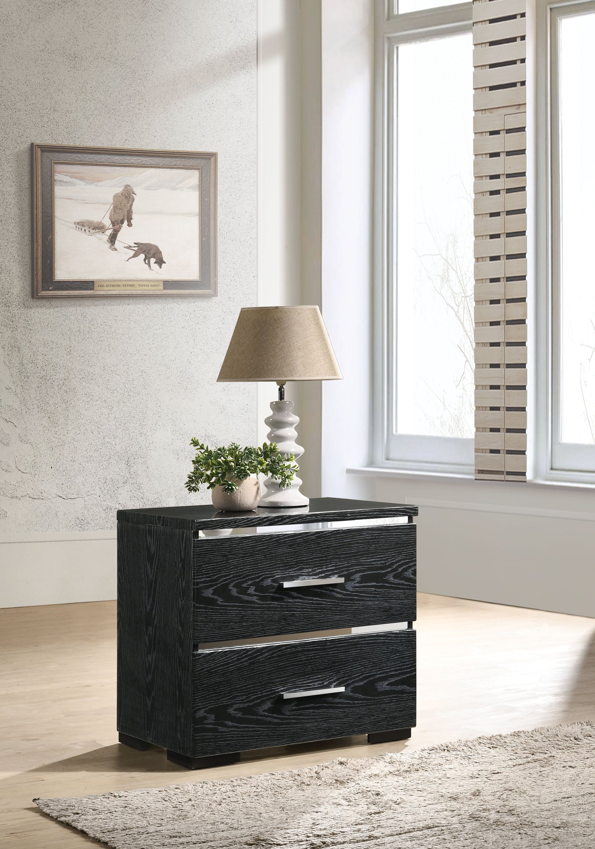 Laleh Black (High Gloss) Accent Table - ATL FURNITURE