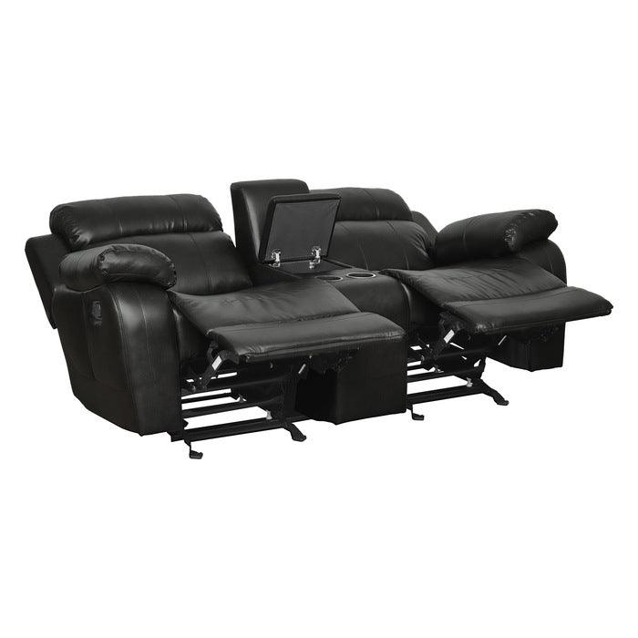 Homelegance - Marille Black 3 Piece Living Room Set - 9724Blk-3-2-1 - ATL FURNITURE