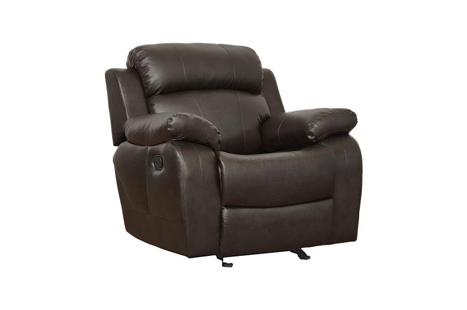 Homelegance - Marille Dark Brown Glider Reclining Chair - 9724Brw-1 - ATL FURNITURE