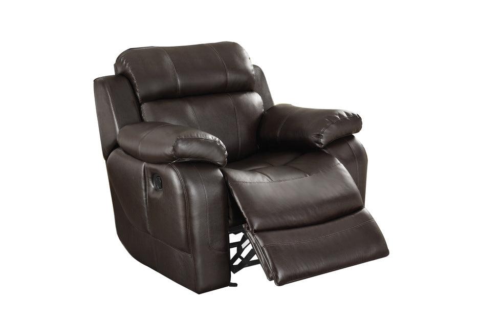 Homelegance - Marille Dark Brown Glider Reclining Chair - 9724Brw-1 - ATL FURNITURE