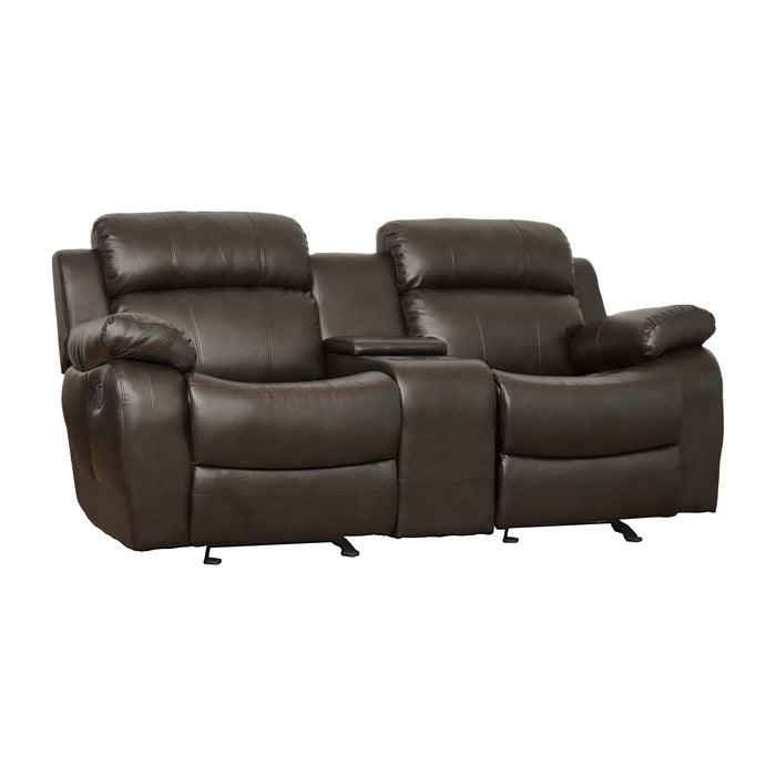 Homelegance - Marille Dark Brown 3 Piece Living Room Set - 9724Brw-3-2-1 - ATL FURNITURE