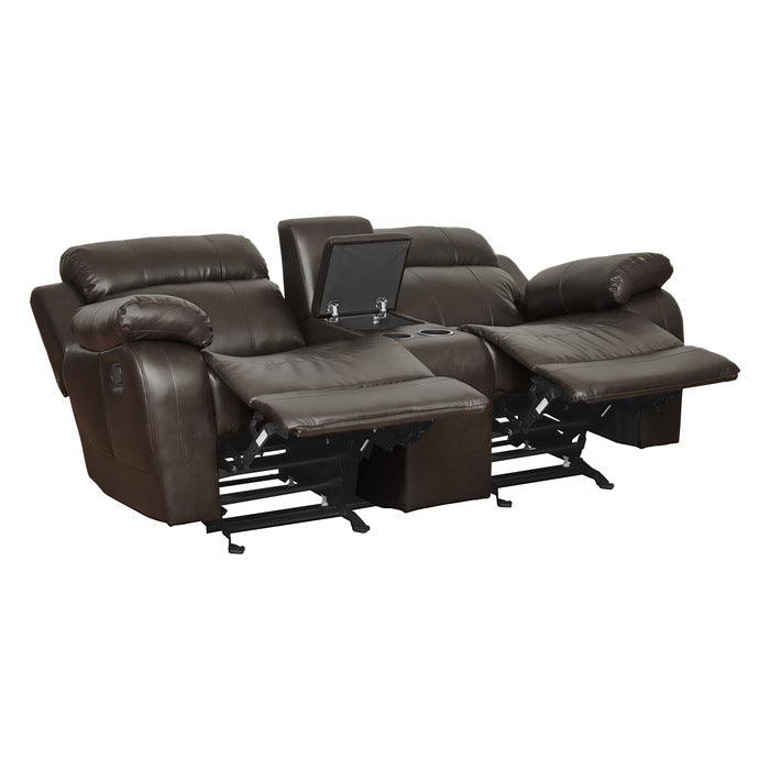 Homelegance - Marille Dark Brown 3 Piece Living Room Set - 9724Brw-3-2-1 - ATL FURNITURE