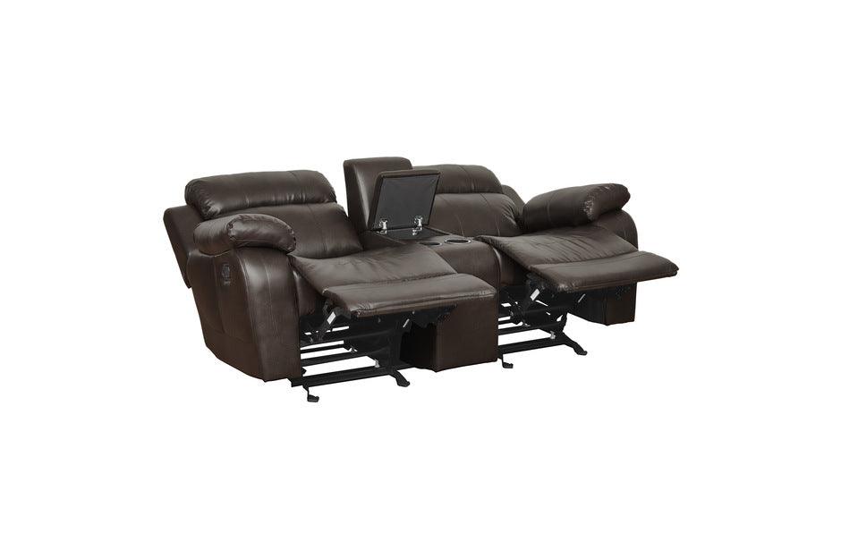 Homelegance - Marille Dark Brown 2 Piece Sofa Set - 9724Brw-3-2 - ATL FURNITURE