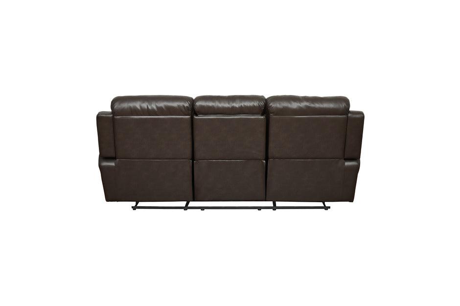 Homelegance - Marille Dark Brown Double Reclining Sofa W- Cntr Drop-Down Cup-Hldr - 9724Brw-3 - ATL FURNITURE