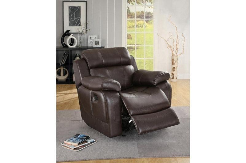 Homelegance - Marille Dark Brown Glider Reclining Chair - 9724Brw-1 - ATL FURNITURE