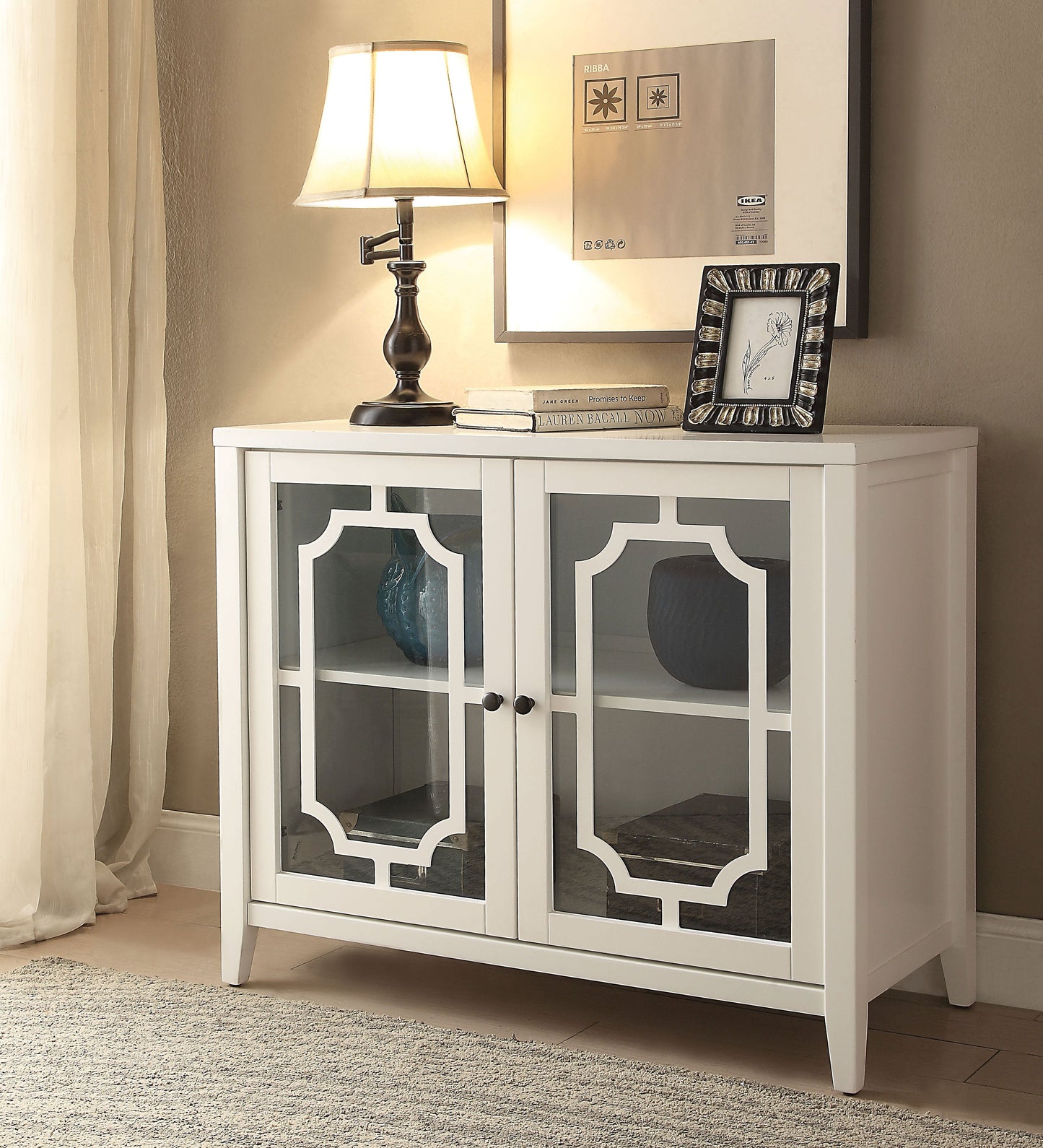 Ceara White Console Table - ATL FURNITURE