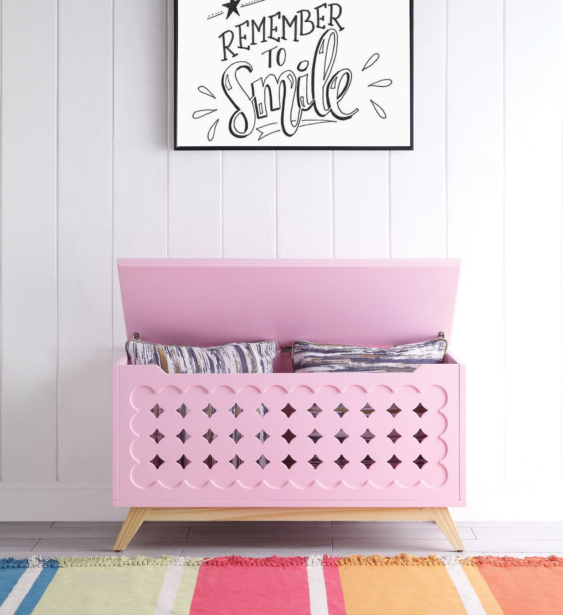 Doll Cottage Pink & Natural Youth Chest - ATL FURNITURE