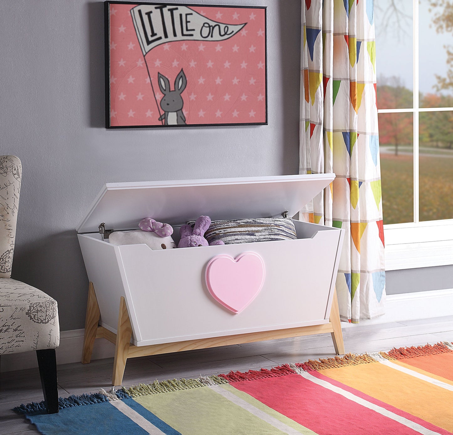 Padma White & Pink Youth Chest - ATL FURNITURE