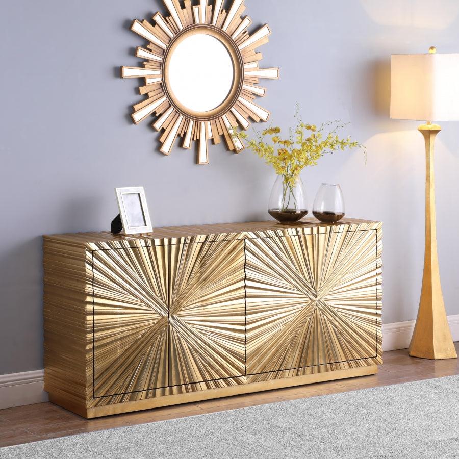 Meridian Furniture - Golda Sideboard-Buffet In Gold - 324 - ATL FURNITURE