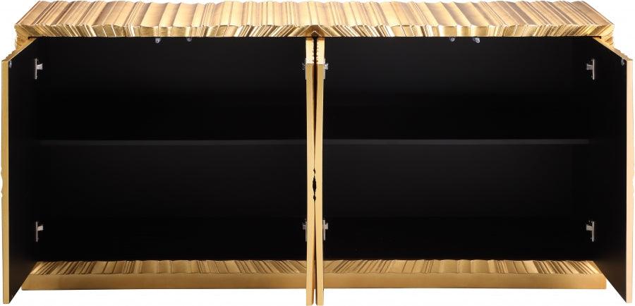 Meridian Furniture - Golda Sideboard-Buffet In Gold - 324 - ATL FURNITURE