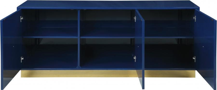 Meridian Furniture - Cosmopolitan Sideboard-Buffet In Navy Lacquer - 341 - ATL FURNITURE