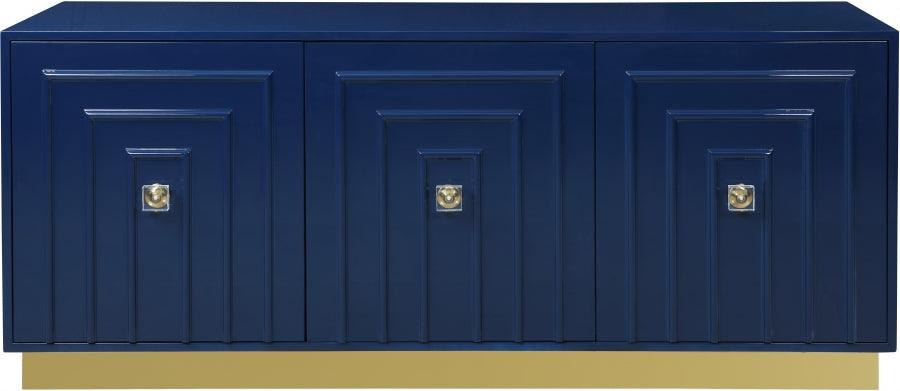 Meridian Furniture - Cosmopolitan Sideboard-Buffet In Navy Lacquer - 341 - ATL FURNITURE