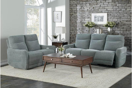 Homelegance - Edition 2 Piece Power Double Lay Flat Reclining Sofa Set - 9804Dv-3Pwh-2Set - ATL FURNITURE