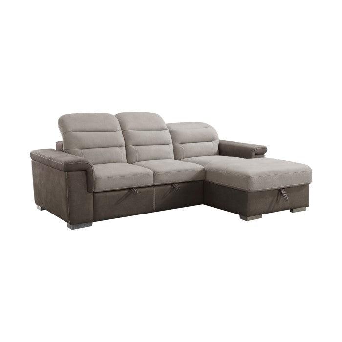 Homelegance - Alfio 2-Piece Sectional With Pull-Out Bed And Hidden Storage - 9808*Sc - ATL FURNITURE