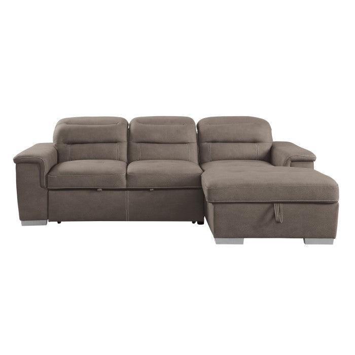 Homelegance - Alfio 2-Piece Sectional With Pull-Out Bed And Hidden Storage - 9808Stp*Sc - ATL FURNITURE