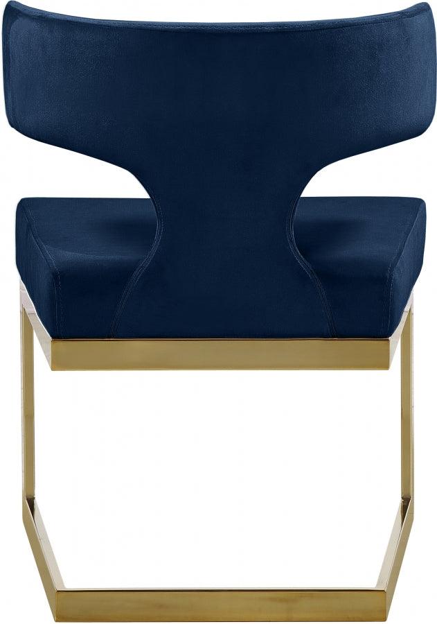 Meridian Furniture - Alexandra Velvet Dining Chair Set Of 2 In Navy - 953Navy-C - ATL FURNITURE