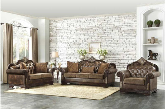 Homelegance - Croydon Brown 3 Piece Living Room Set - 9815-3-2-1 - ATL FURNITURE