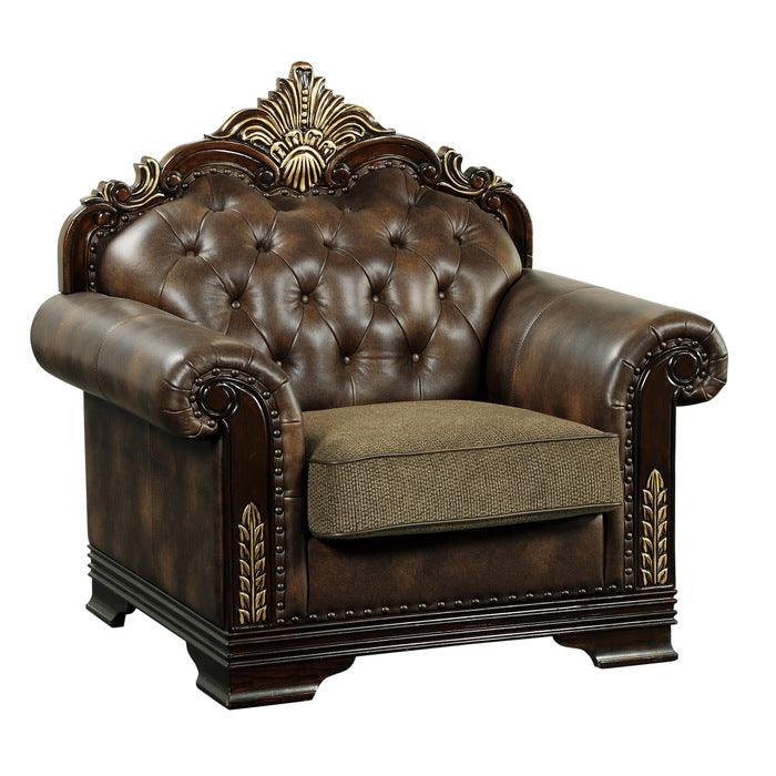 Homelegance - Croydon Brown Chair - 9815-1 - ATL FURNITURE
