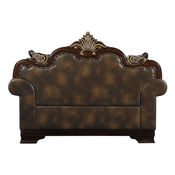 Homelegance - Croydon Brown Love Seat - 9815-2 - ATL FURNITURE