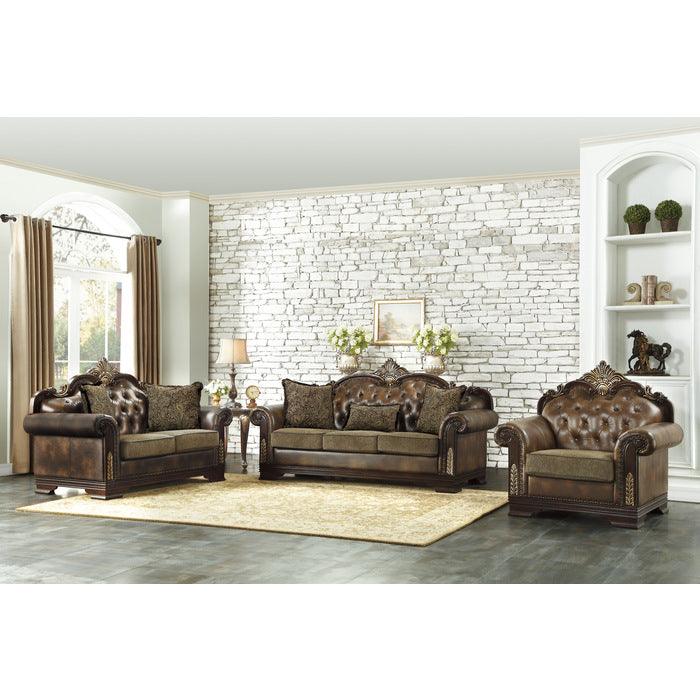 Homelegance - Croydon Brown Love Seat - 9815-2 - ATL FURNITURE