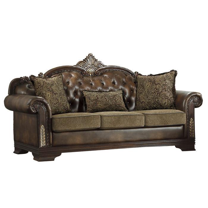 Homelegance - Croydon Brown 2 Piece Sofa Set - 9815-3-2 - ATL FURNITURE