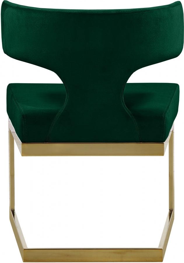 Meridian Furniture - Alexandra Velvet Dining Chair Set Of 2 In Green - 953Green-C - ATL FURNITURE