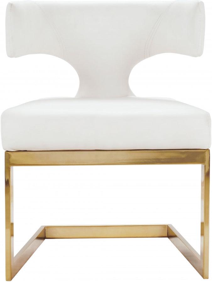 Meridian Furniture - Alexandra Faux Leather Dining Chair Set Of 2 In White - 953White-C - ATL FURNITURE