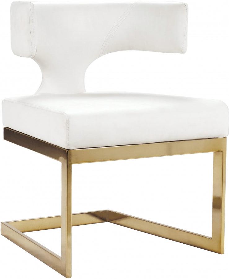 Meridian Furniture - Alexandra Faux Leather Dining Chair Set Of 2 In White - 953White-C - ATL FURNITURE